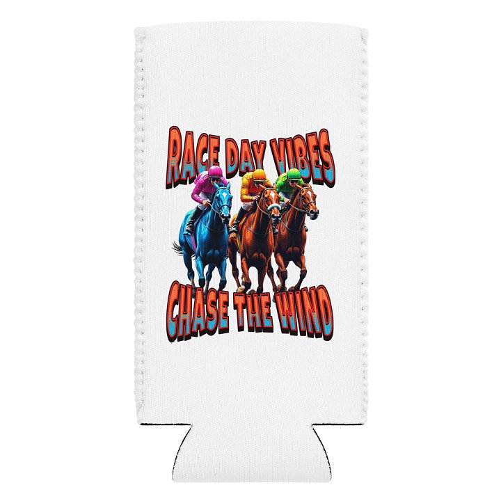 Race Day Vibes Chase The Wind Horse Racing Can Cooler product image (1)