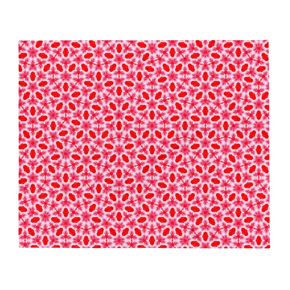Red & White Snowflake Throw Blanket product image (3)