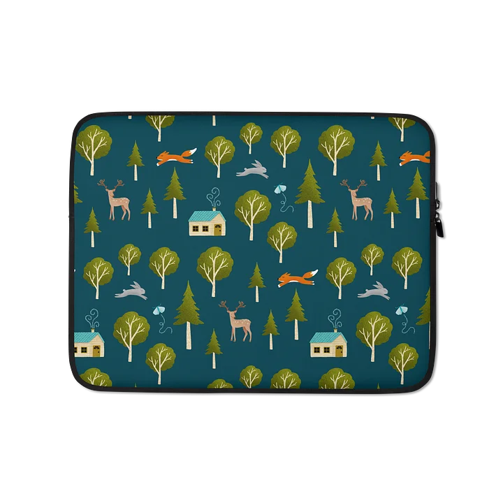 Cozy Cabin and Forest Animals Laptop Sleeve product image (1)