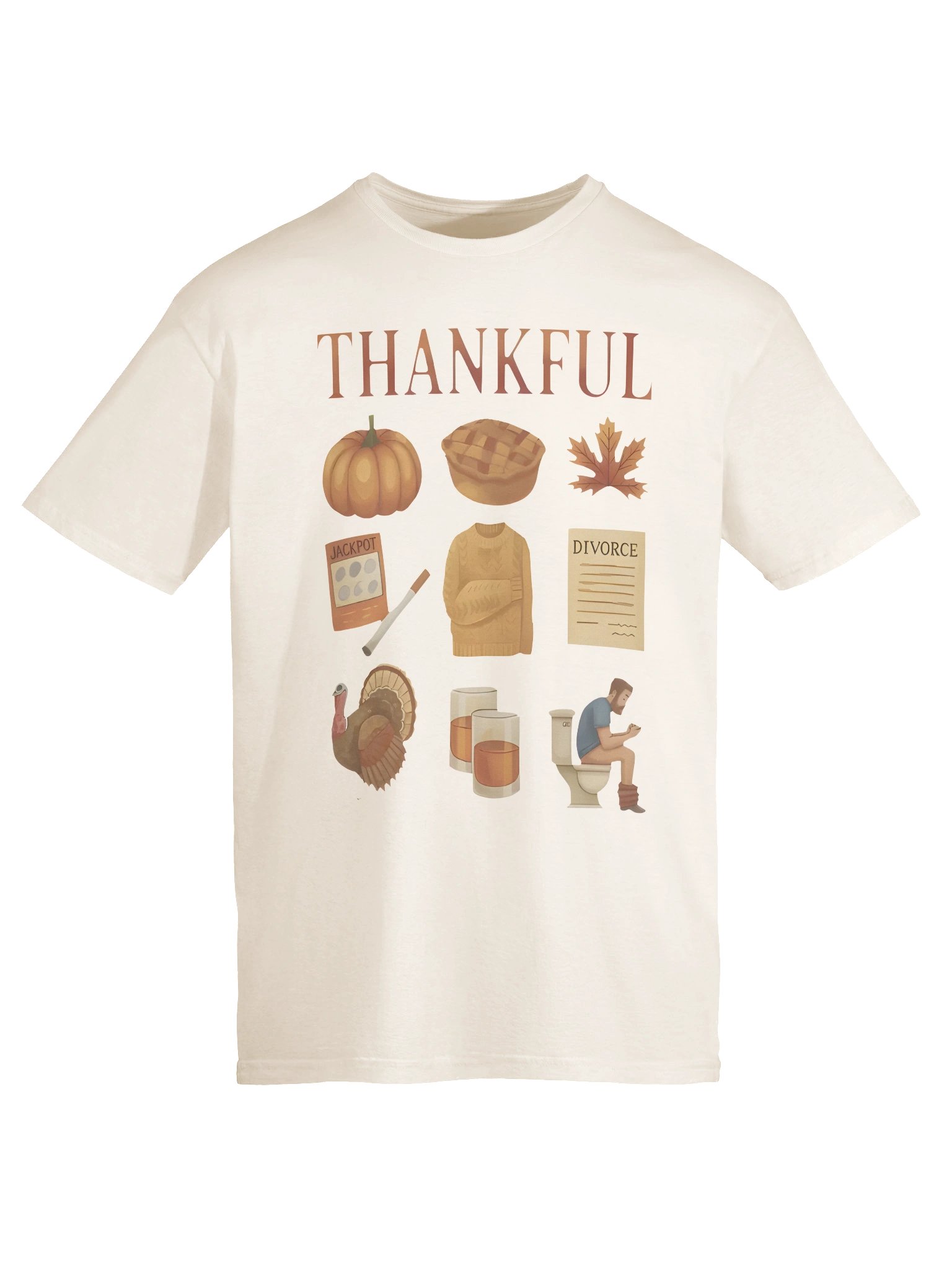 Thankful Thanksgiving Doodles T-Shirt product image (6)