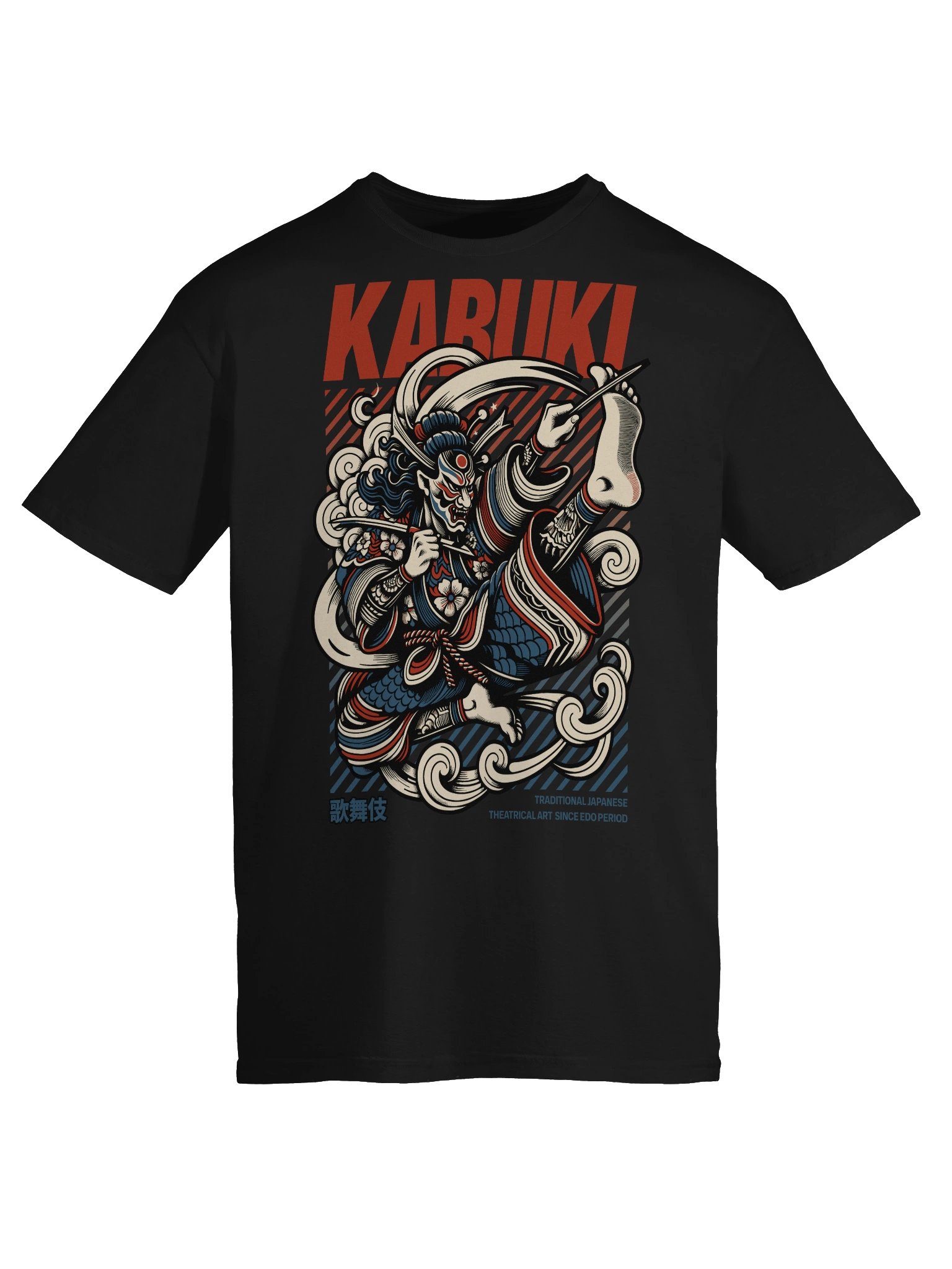 Kabuki Theatrical Samurai T-Shirt - Gildan Softstyle product image (6)
