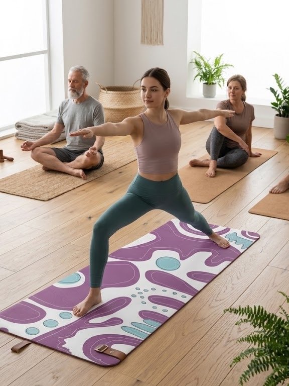 Nordic Zen Yogamatte – Lilac & Mint product image (1)