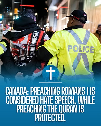 CANADA: PREACH ROMANS 1 = HATE SPEECH. PREACH QURAN = PROTECTED.

Meet Pastor Derek Reimer of Calgary. His crime? Refusing to...