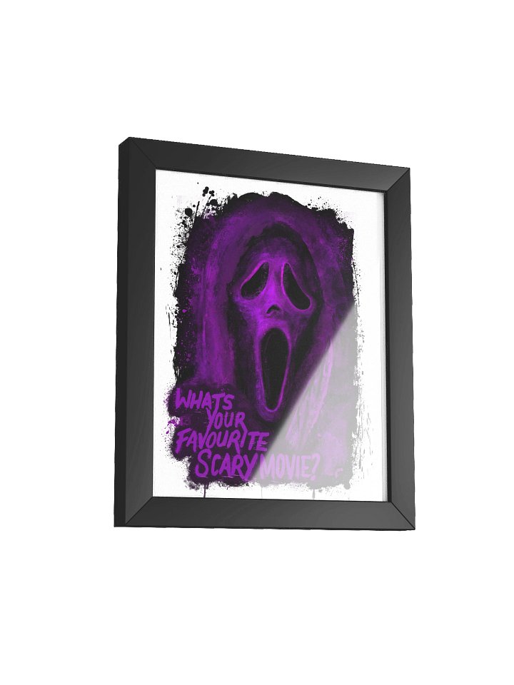 WHITE Framed Ghost Face Print (Purple) product image (2)