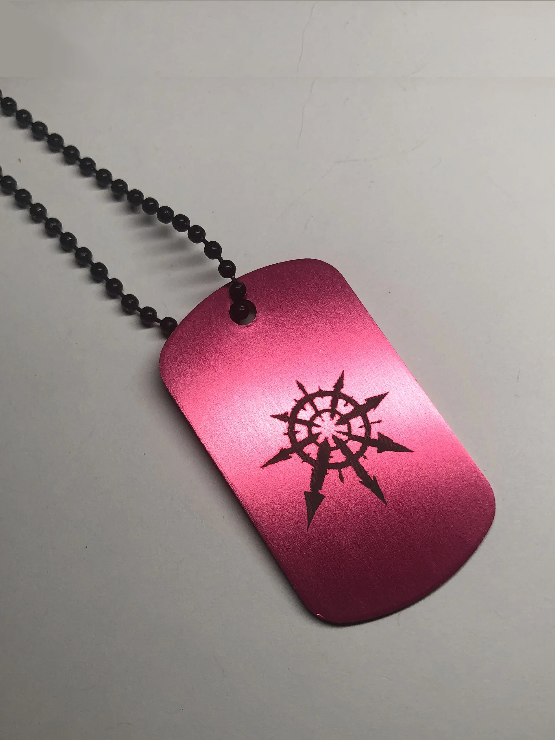 HERESY - Engraved Dog Tag Pendant Necklace product image (1)