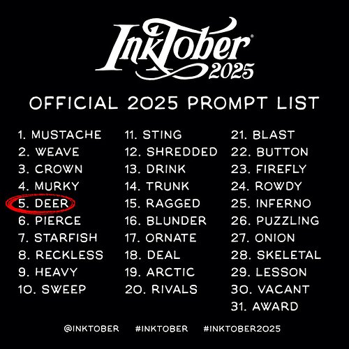 Inktober Day 5 - Deer
Okay listen I may have missed a day cause I forgot to upload it, mb gang
#nonamemayo #inktober #inktobe...