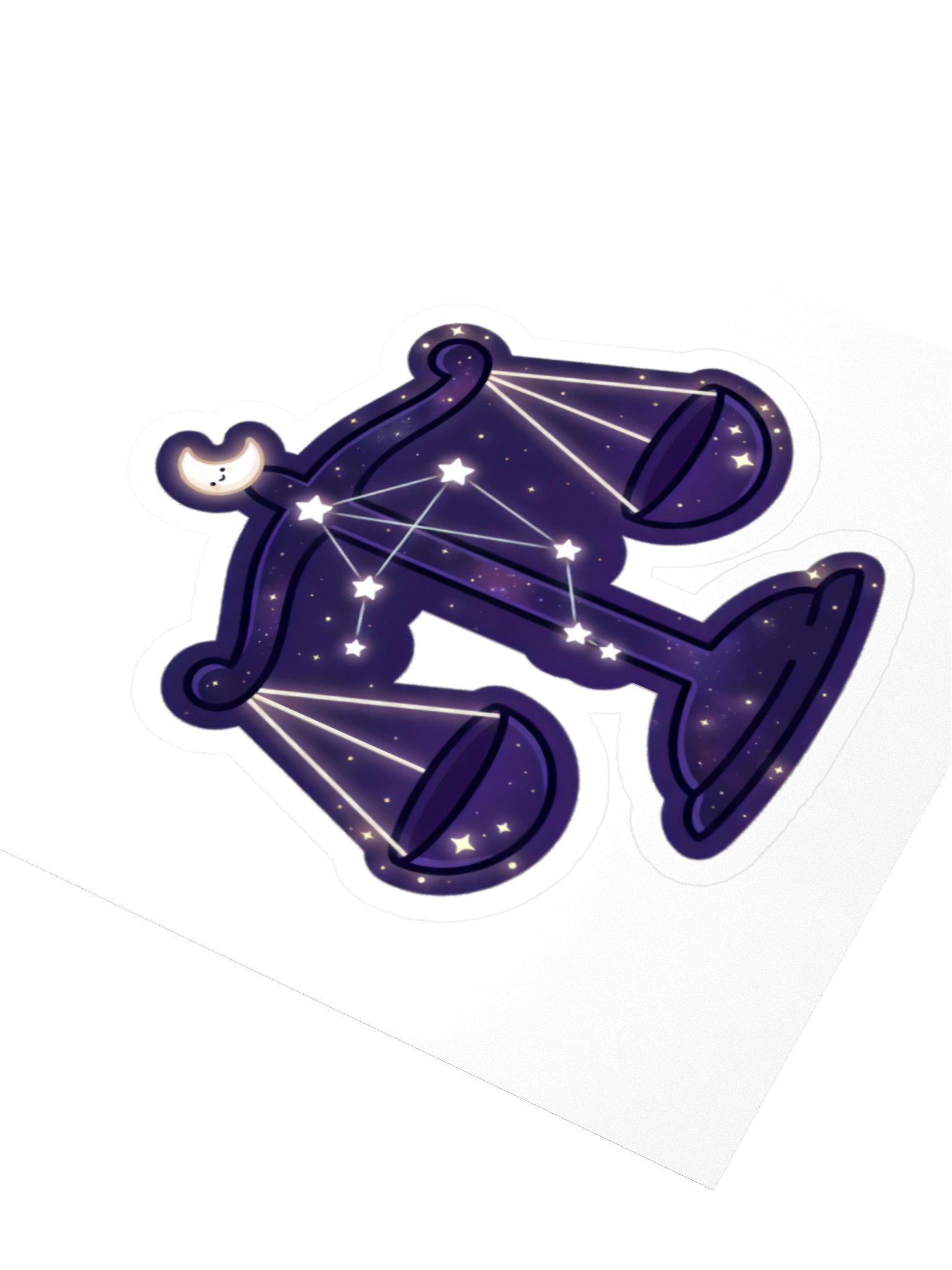 Libra Zodiac Scale Sticker – Cute Cosmic Astrology Scales Vinyl Decal (Libra Gang Collection) product image (9)
