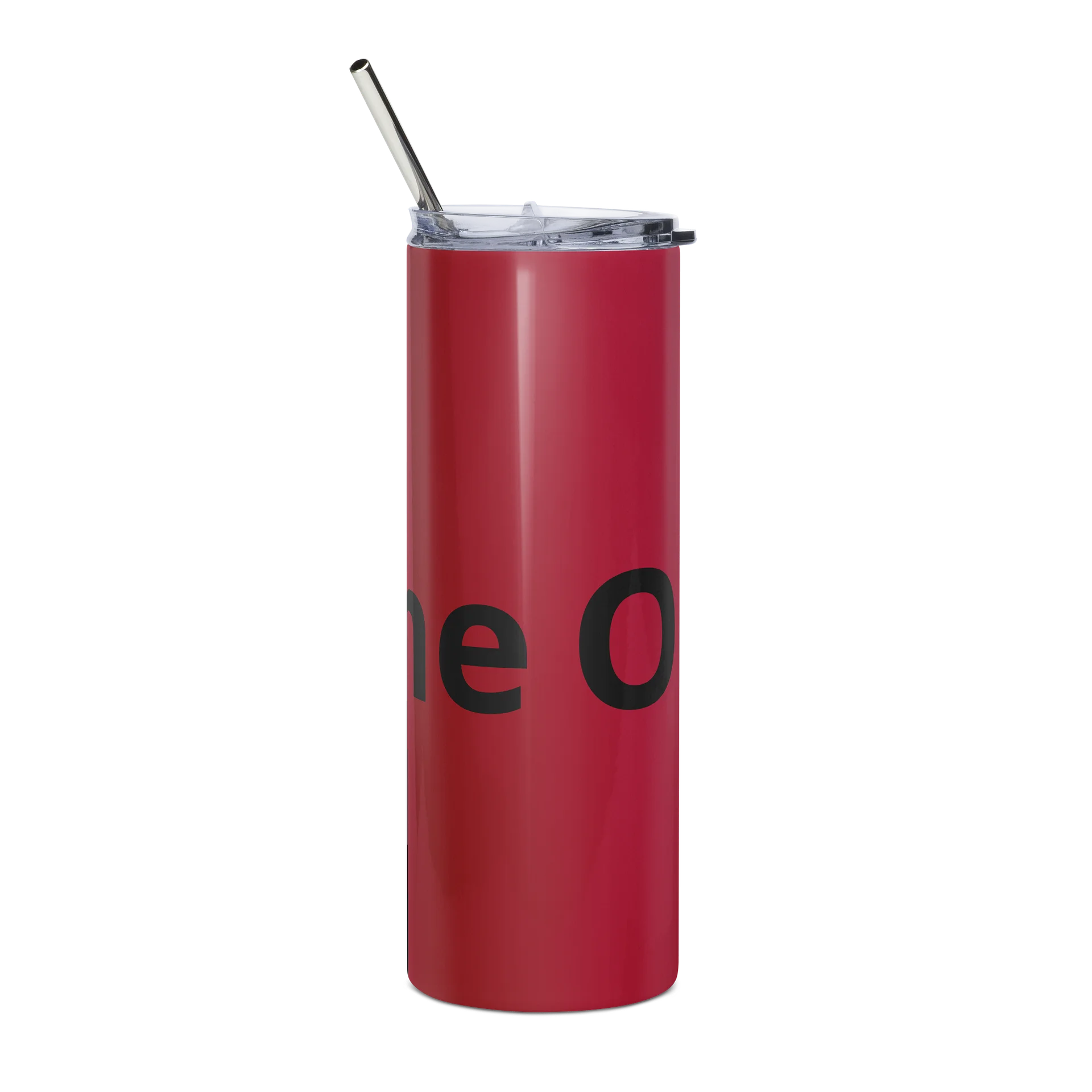 One Lane Dark Red Text Stainless Steel Tumbler product image (2)