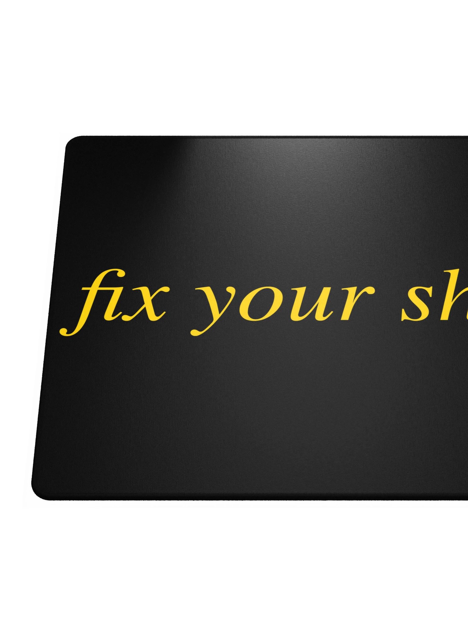 No ShopCo Gaming Mouse Pad - Phrase Yellow on Black product image (6)