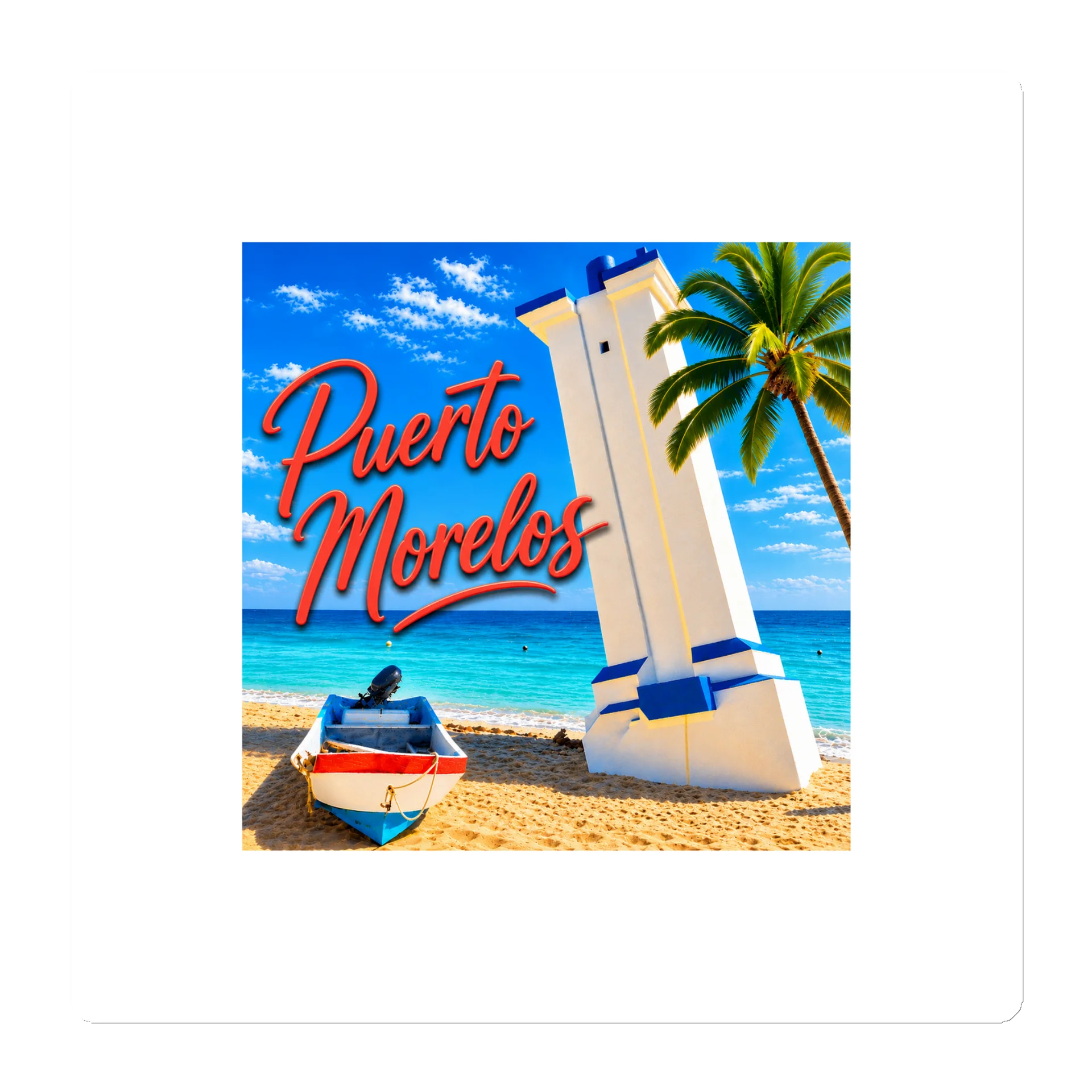 Puerto Morelos Watercolors Magnet product image (1)