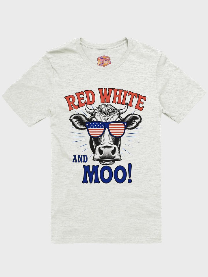 Patriotic Moo Cow Sunglasses T-Shirt product image (1)