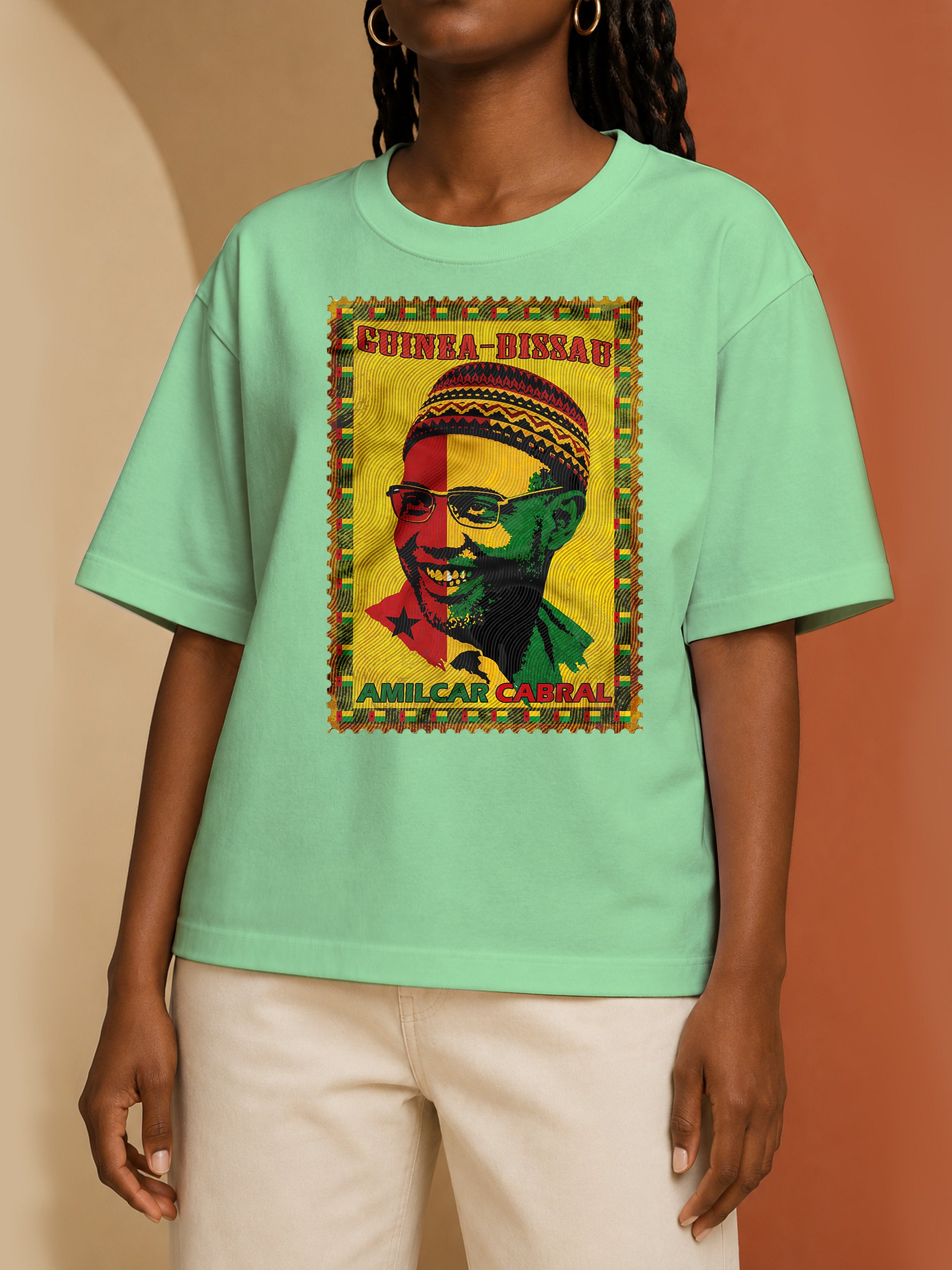 Amílcar Cabral Vintage Guinea-Bissau Postage Stamp T-Shirt | Pan-African Tee | Cabo Verde Independence product image (2)