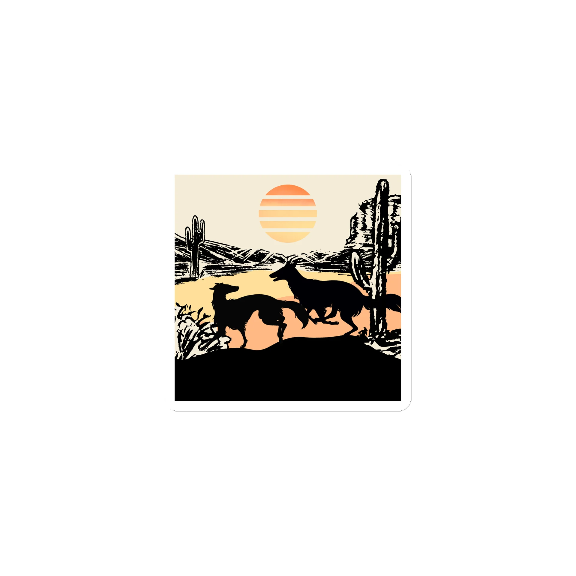 Silhouette Series: Sunrise Romp - Magnet product image (1)