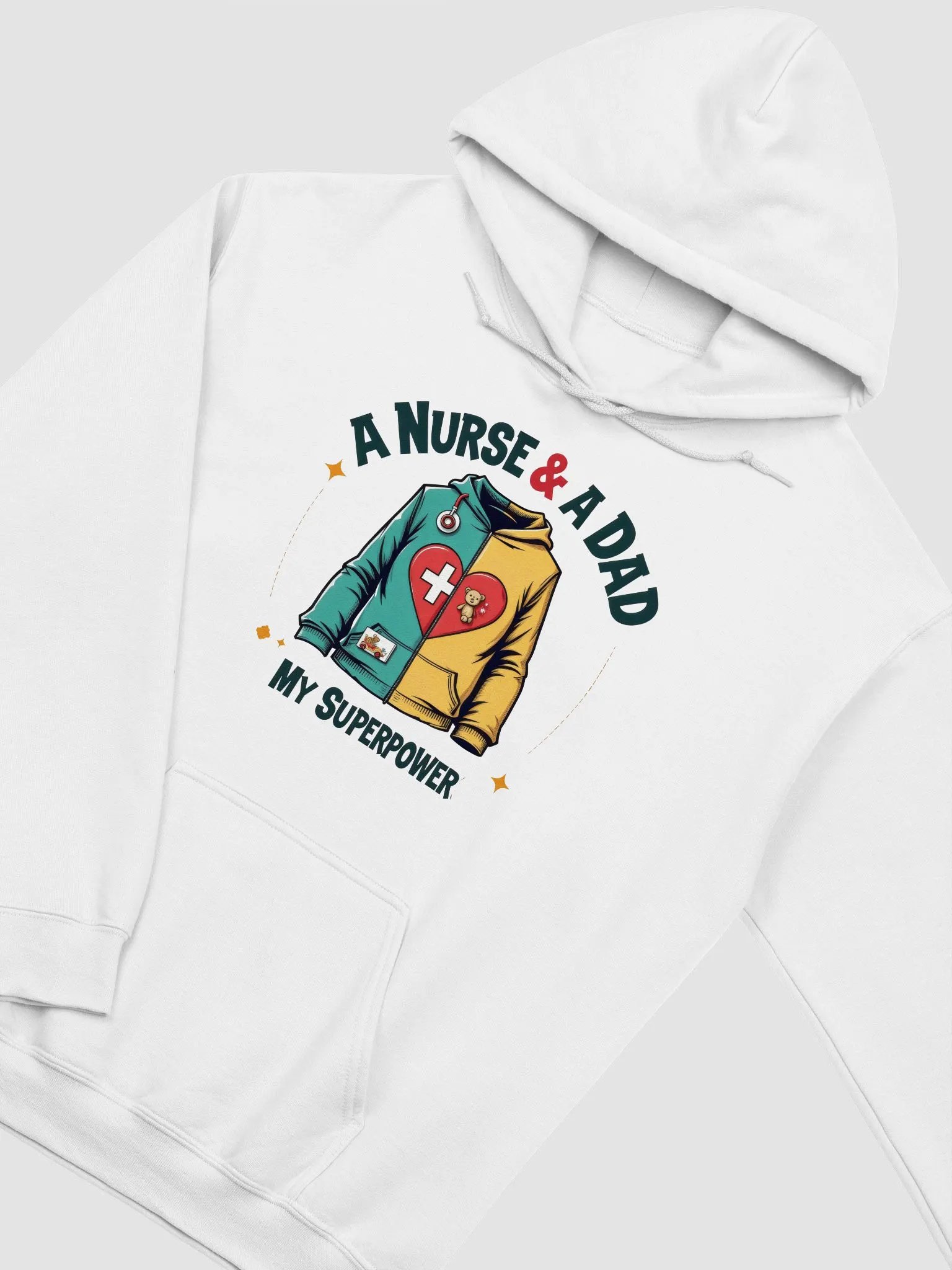 My Superpower Nurse & Dad Hoodie product image (35)
