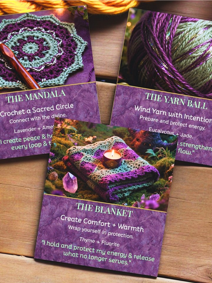 Crochet Oracle Deck Printable | Fiber Artist Oracle Cards Digital Download product image (1)