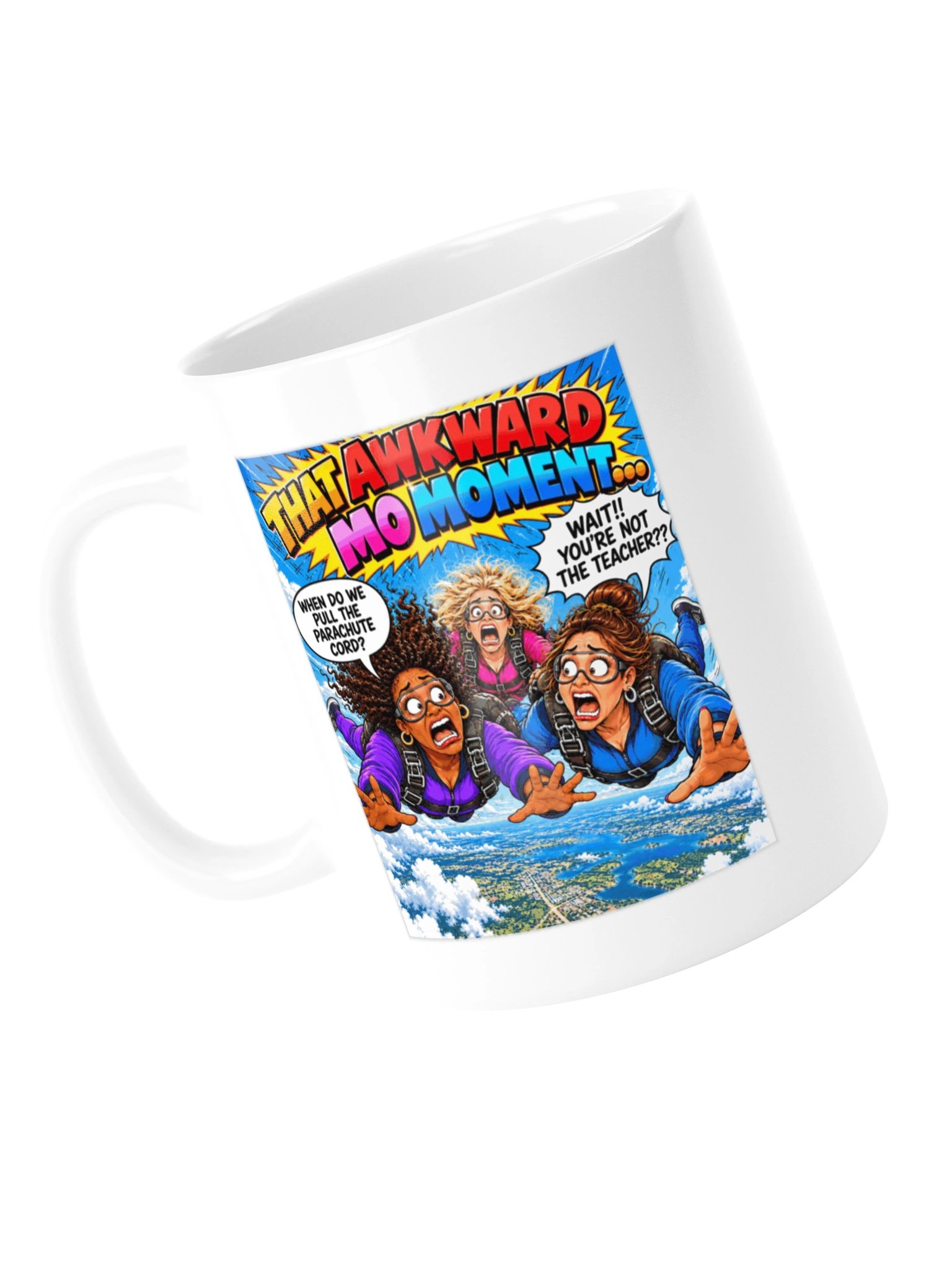 1 Earth Prints Skydiving Ladies White Glossy Mug product image (5)