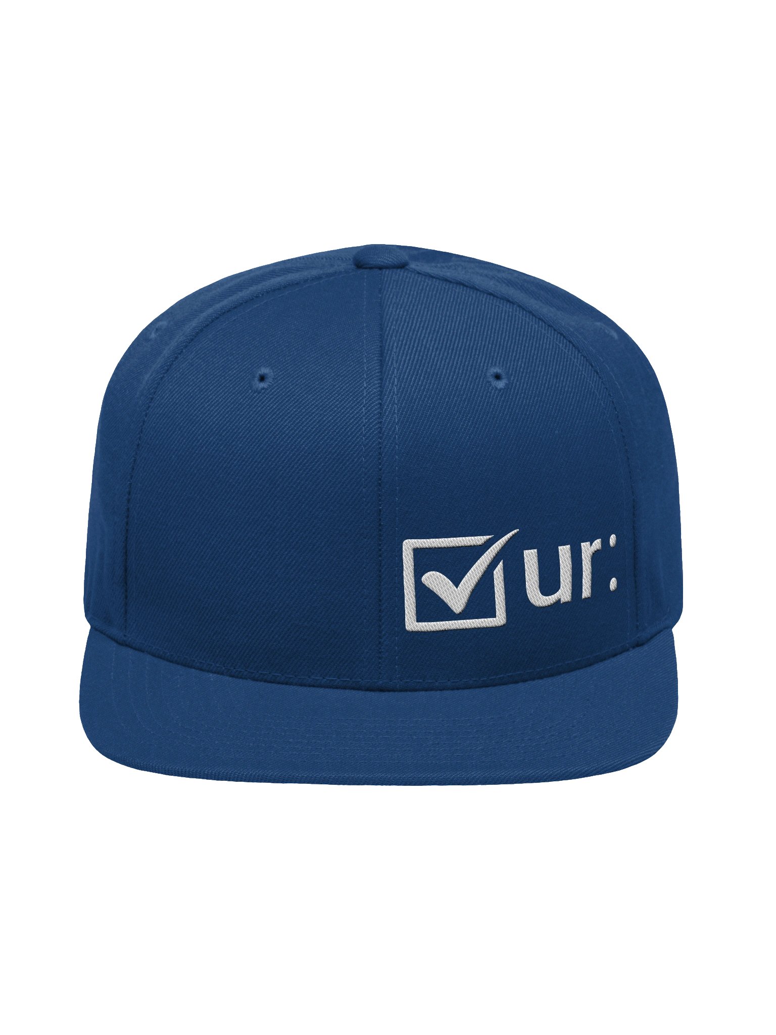Check Your Colon Flatbill Hat - White on Royal | Colon Cancer Awareness (0B) product image (1)