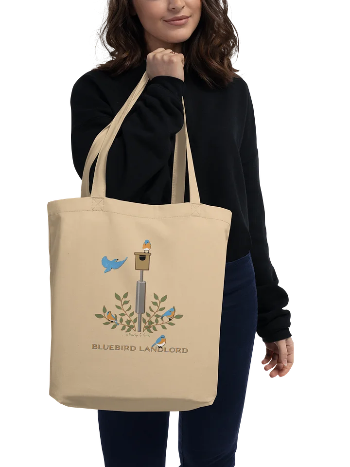 "Bluebird Landlord" Organic Tote in Tan product image (1)