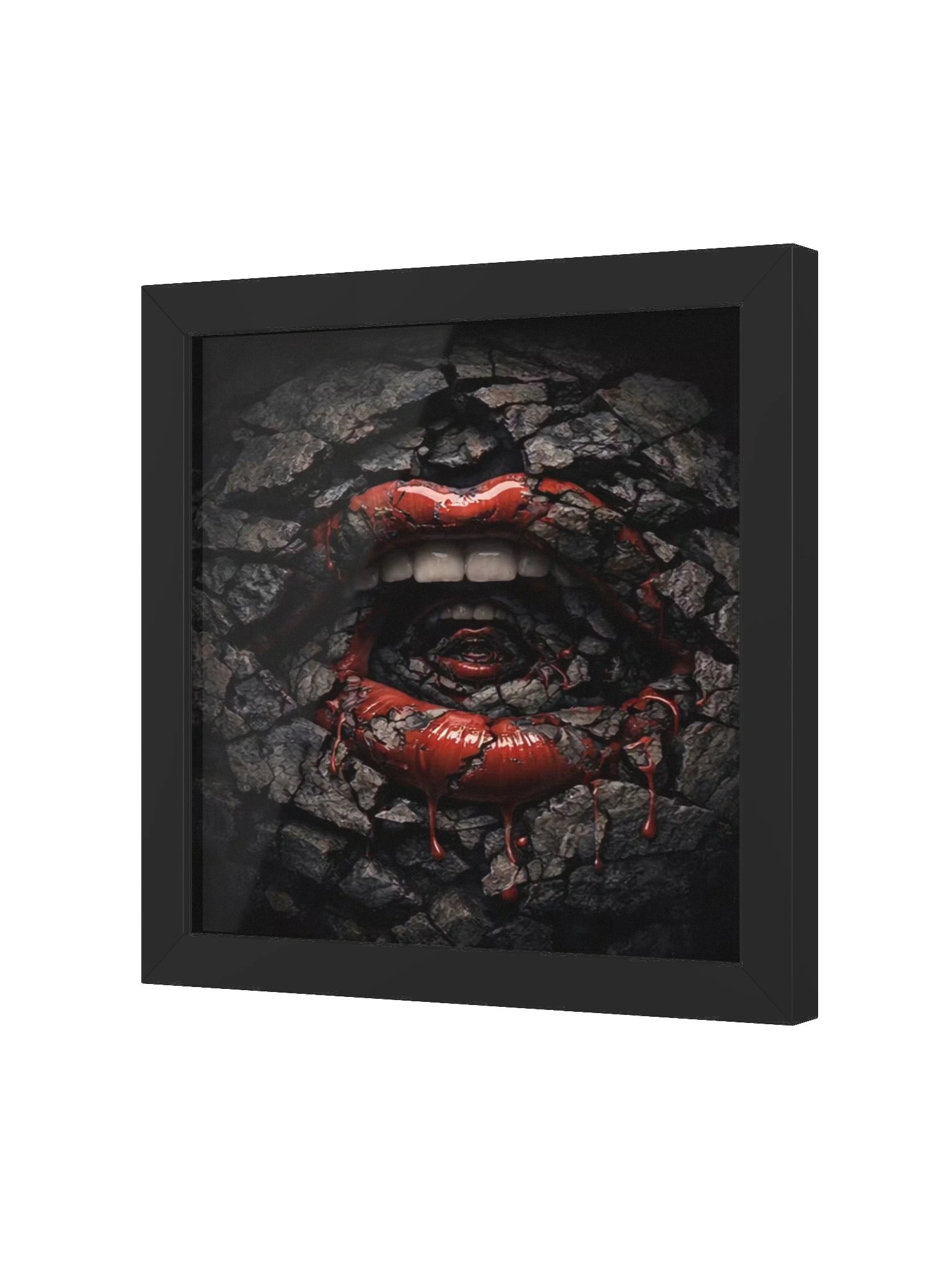 Crimson Lips in Structural Ruin - Stone Fracture Recursion product image (6)