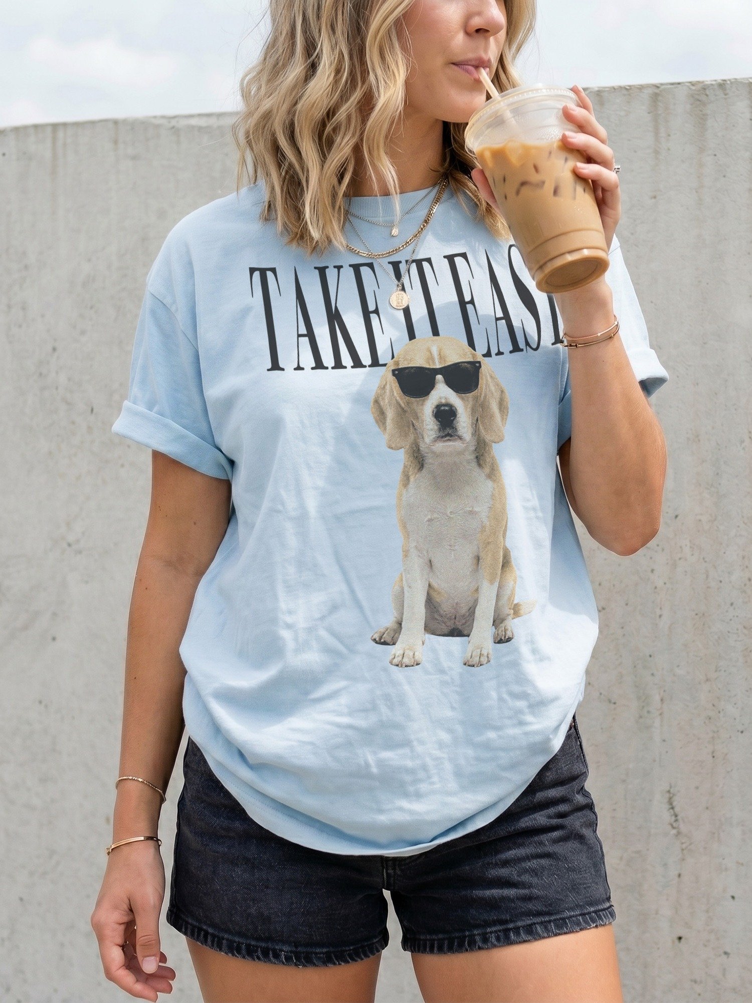 Take It Easy '90s Pop Vintage-Style T-Shirt for Beagle(Lemon) Owners product image (2)