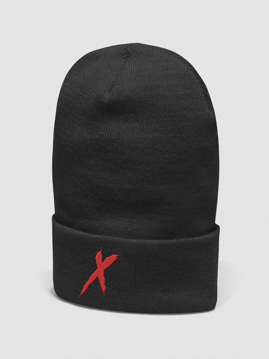 Red X beanie product image (2)