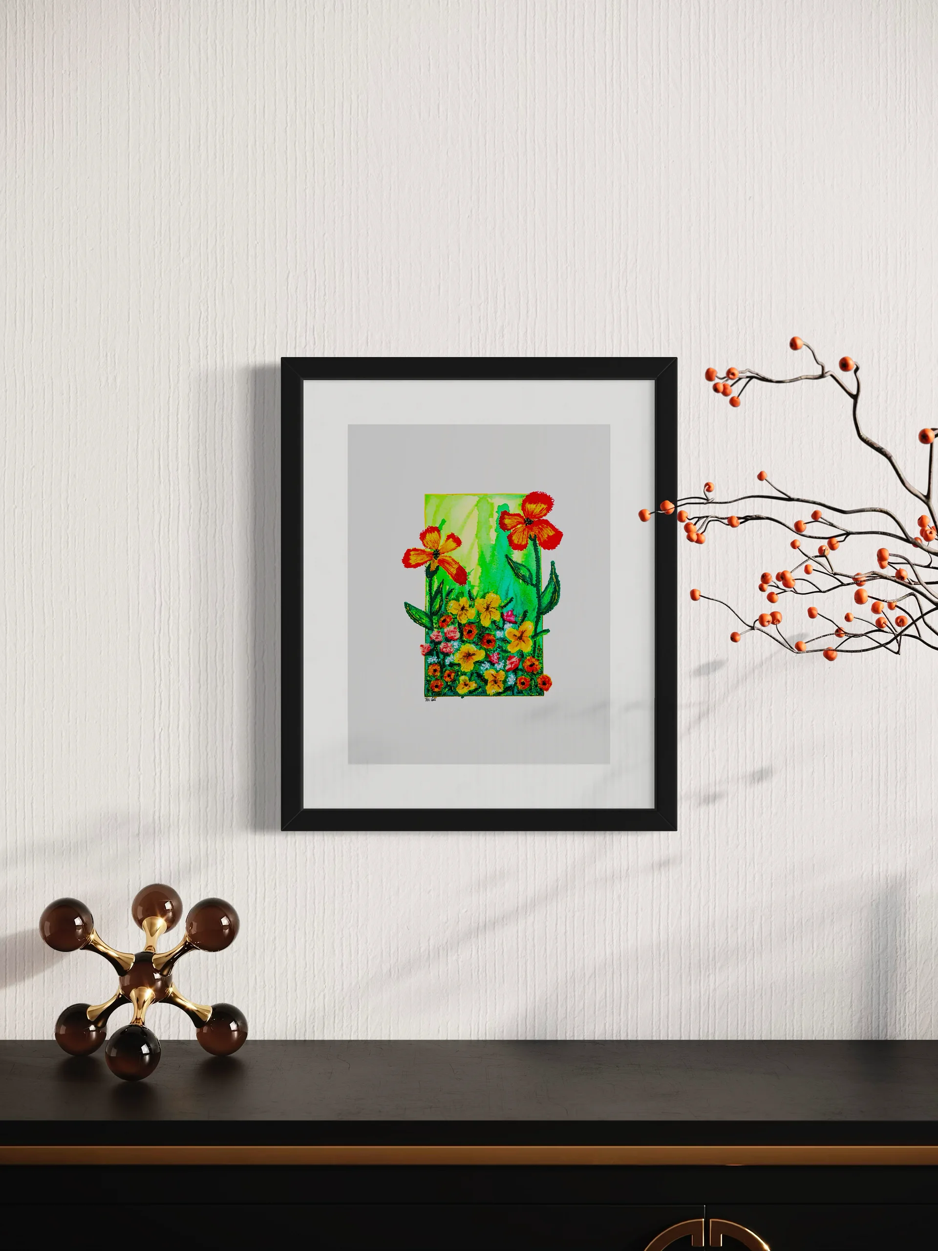 Red & Orange Flowers Print product image (2)