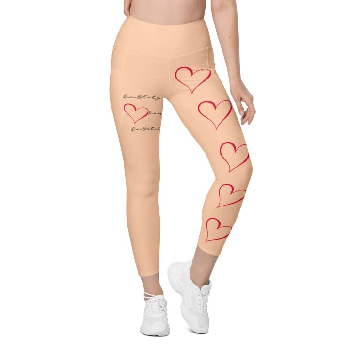 "Qu@lity He@rt" Leggings (Peach) product image (1)