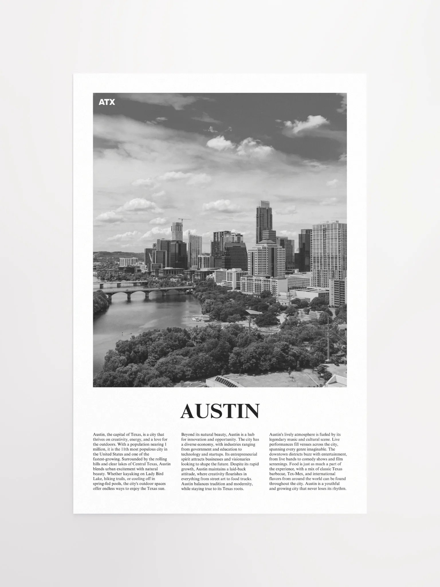 Austin 01 Newspaper Poster product image (13)