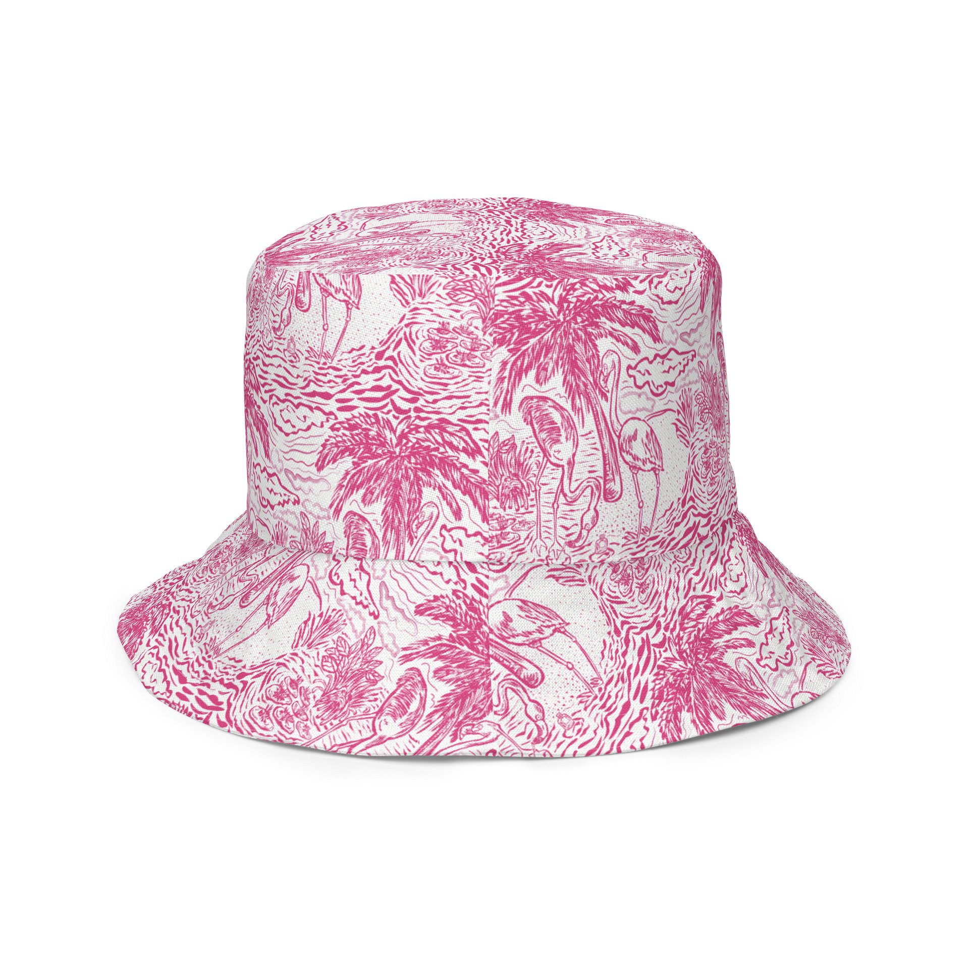 Pink Palm Dream Reversible Bucket Hat product image (6)