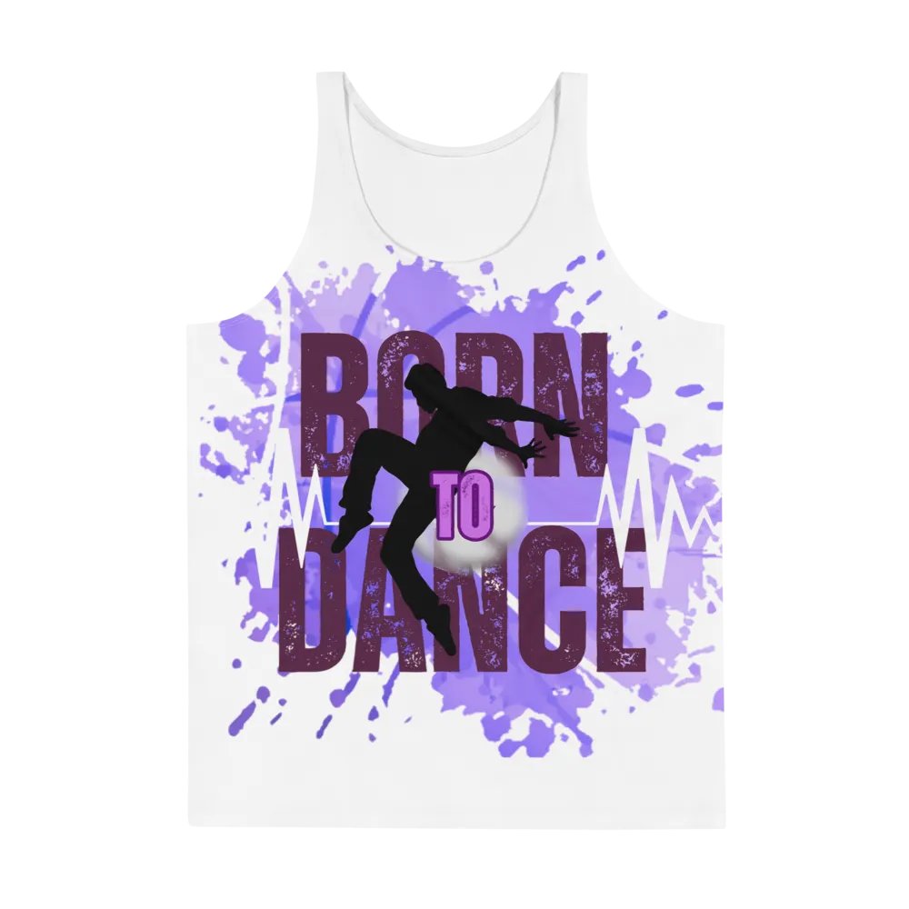 Born to Dance His Silhouette Energetic Vibes Full Print Tank product image (2)