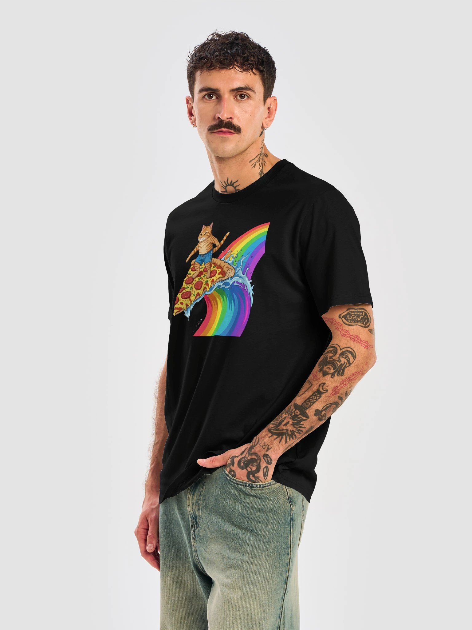 Pizza Cat T-shirt product image (5)