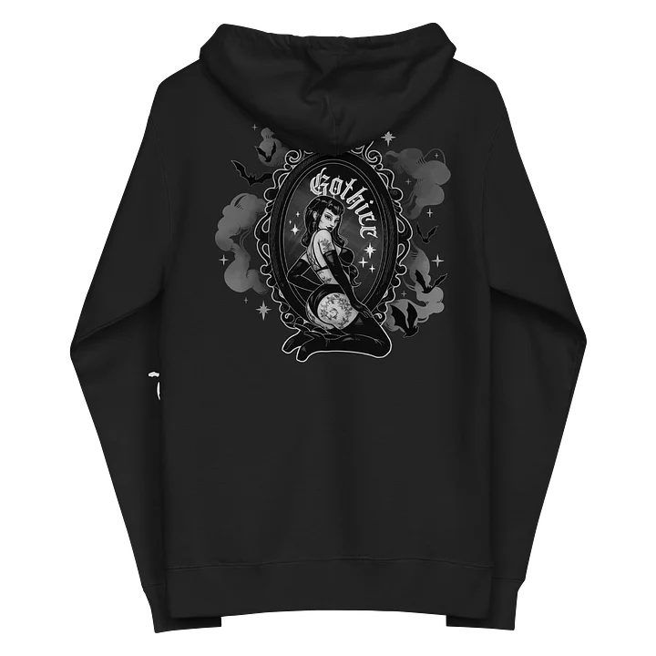 𝖌𝖔𝖙𝖍𝖎𝖈𝖈 fleece zip-up hoodie product image (1)