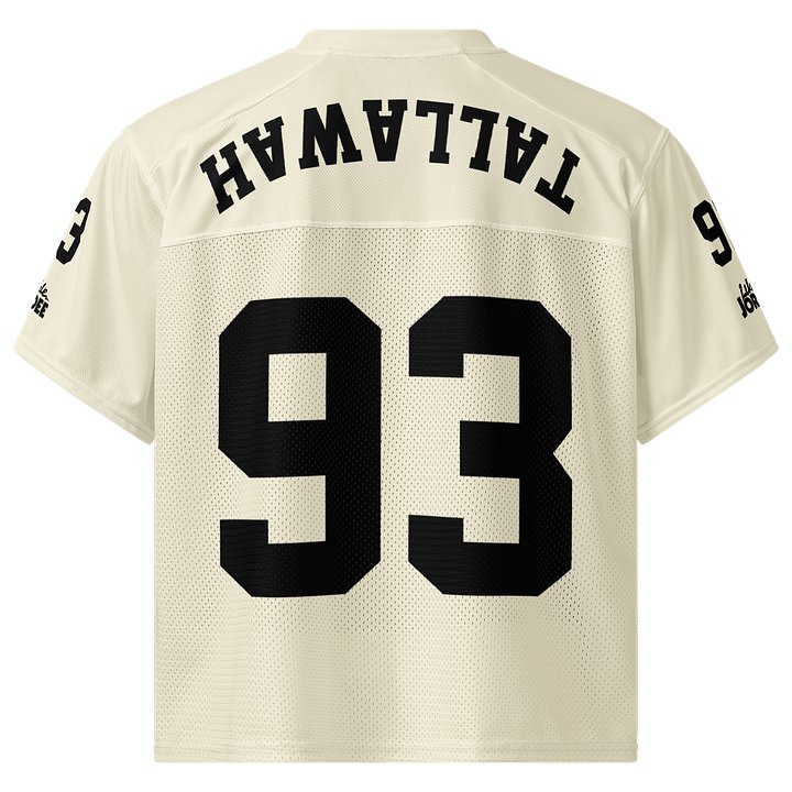 "likkle but TALLAWAH" Boxy Football Jersey product image (2)