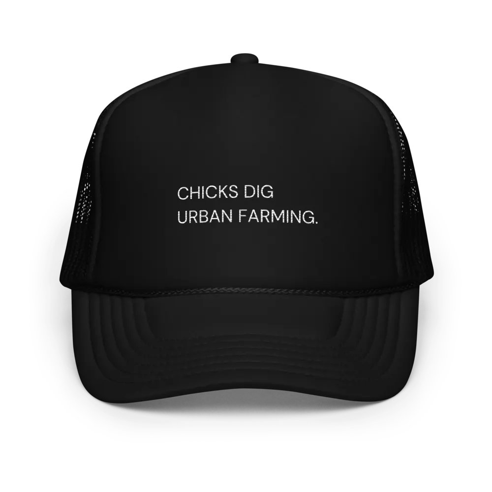 Chicks Dig Urban Farming Trucker product image (1)