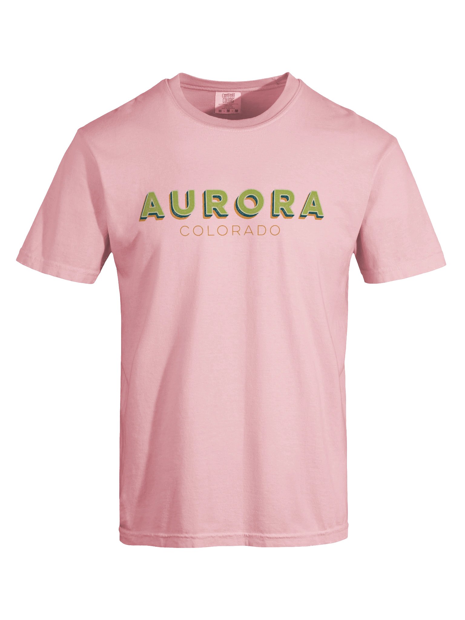 Aurora CO T-shirt (Green Letters) product image (37)