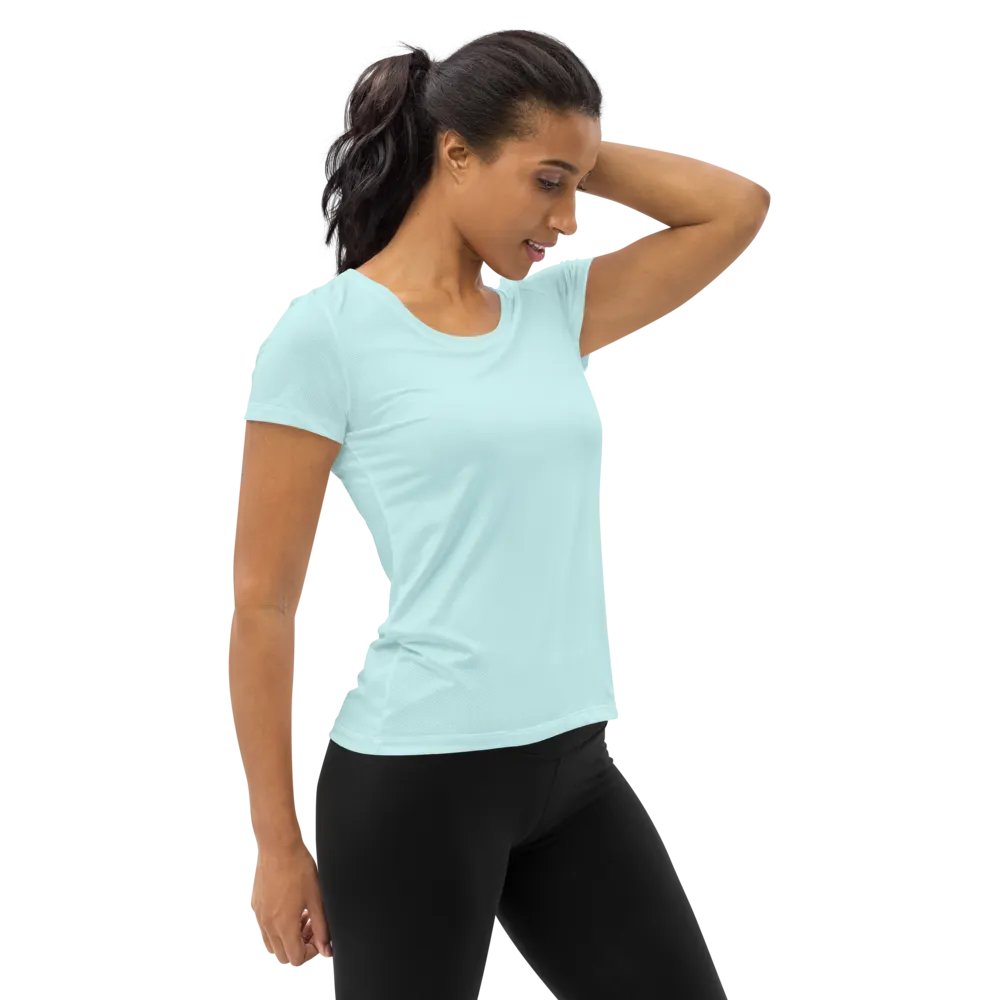 Light Cyan Women's Athletic T-Shirt product image (3)