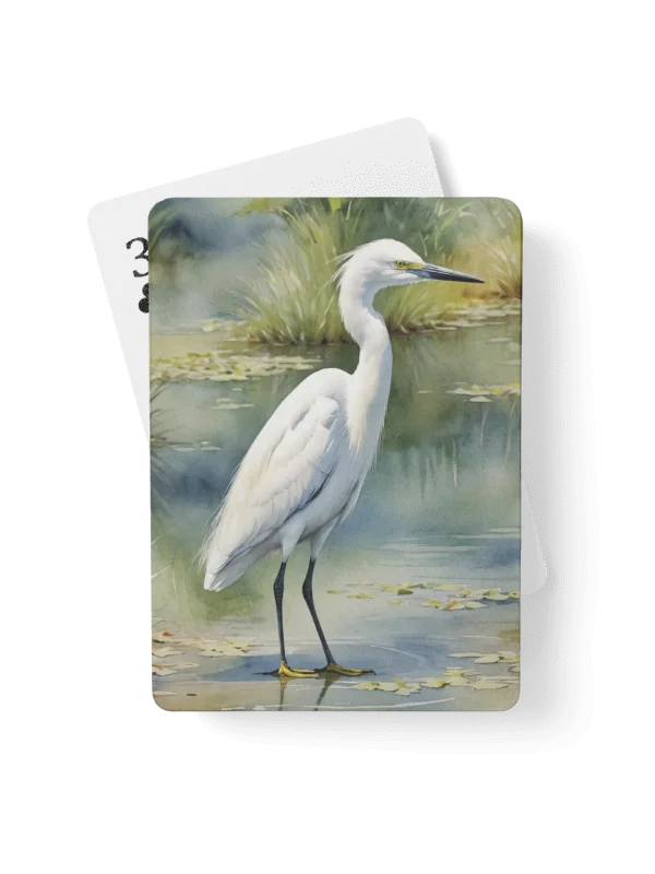 Snowy Egret Poker Playing Cards product image (1)