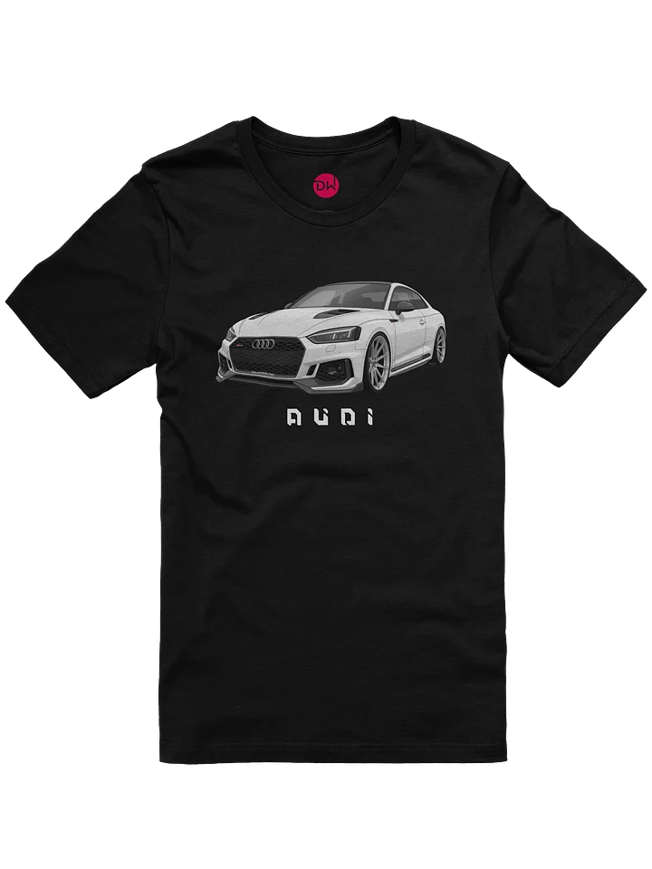 White Audi RS5 Shirt (Retro, Sketch, Silhouette) product image (3)