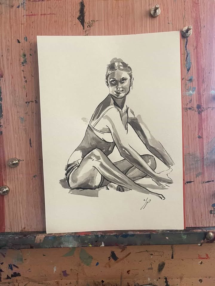 Sharon Tate- Ink Drawing product image (1)