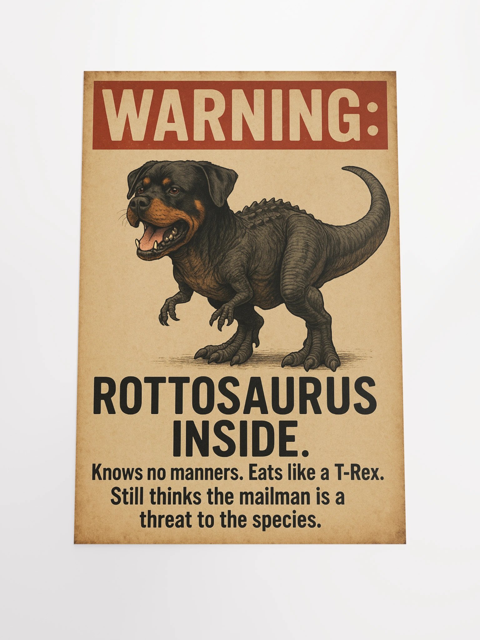 WARNING ROTTOSAURUS INSIDE Poster product image (2)