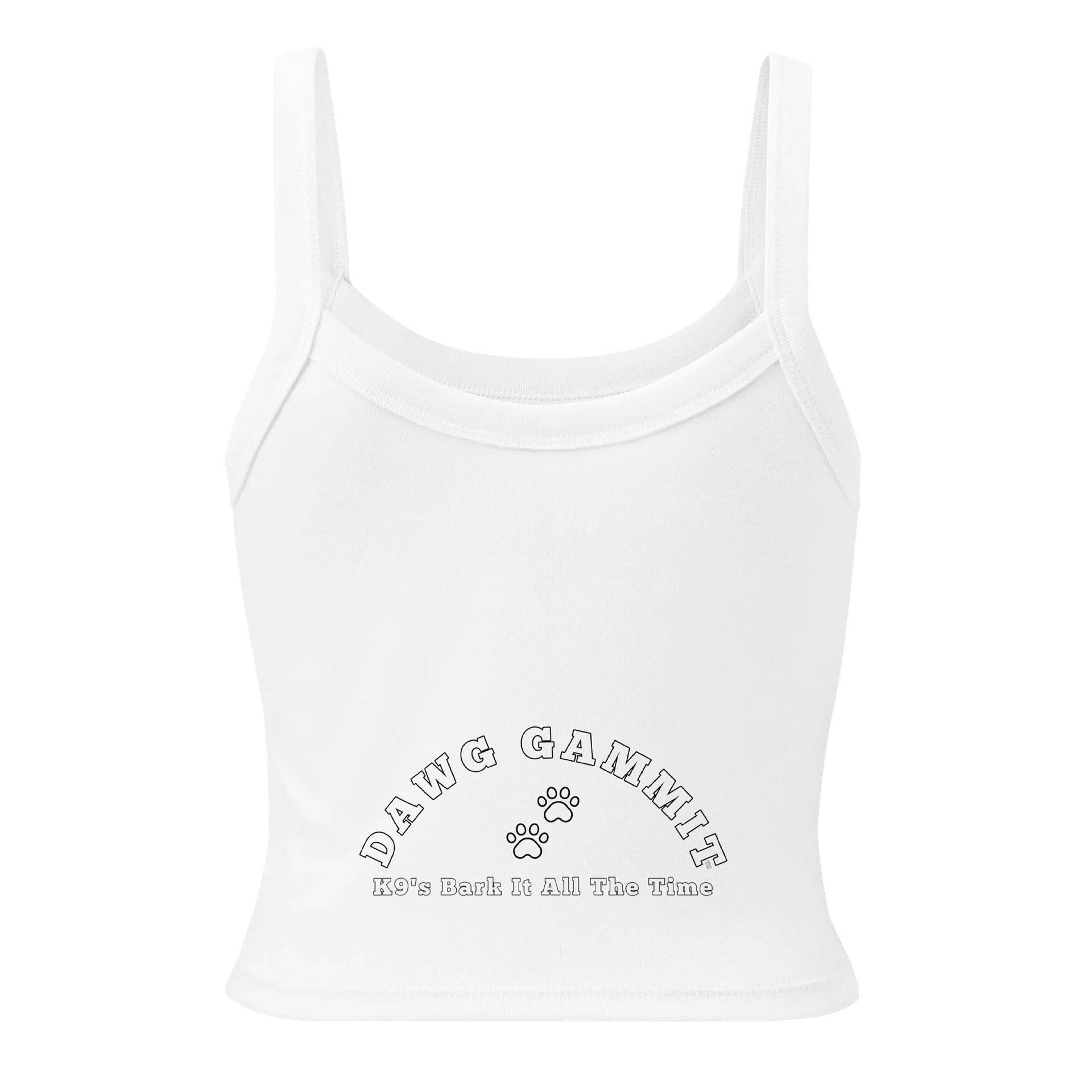 DAWG GAMMIT™ Female Yorkshire Terrier Racer White Tank Top product image (2)