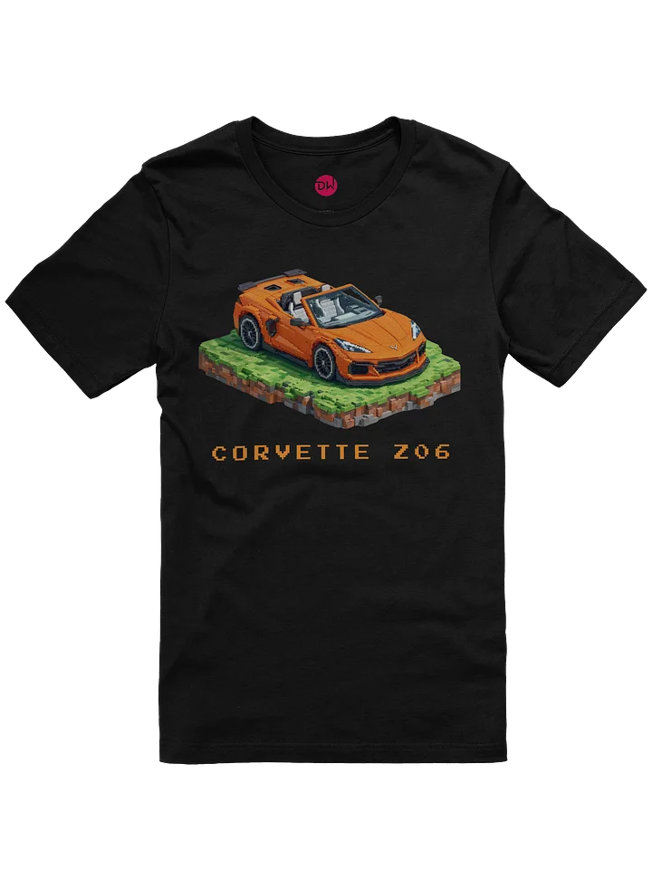 Orange Corvette Z06 Shirt (Pixel, Retro, Minecraft) product image (7)