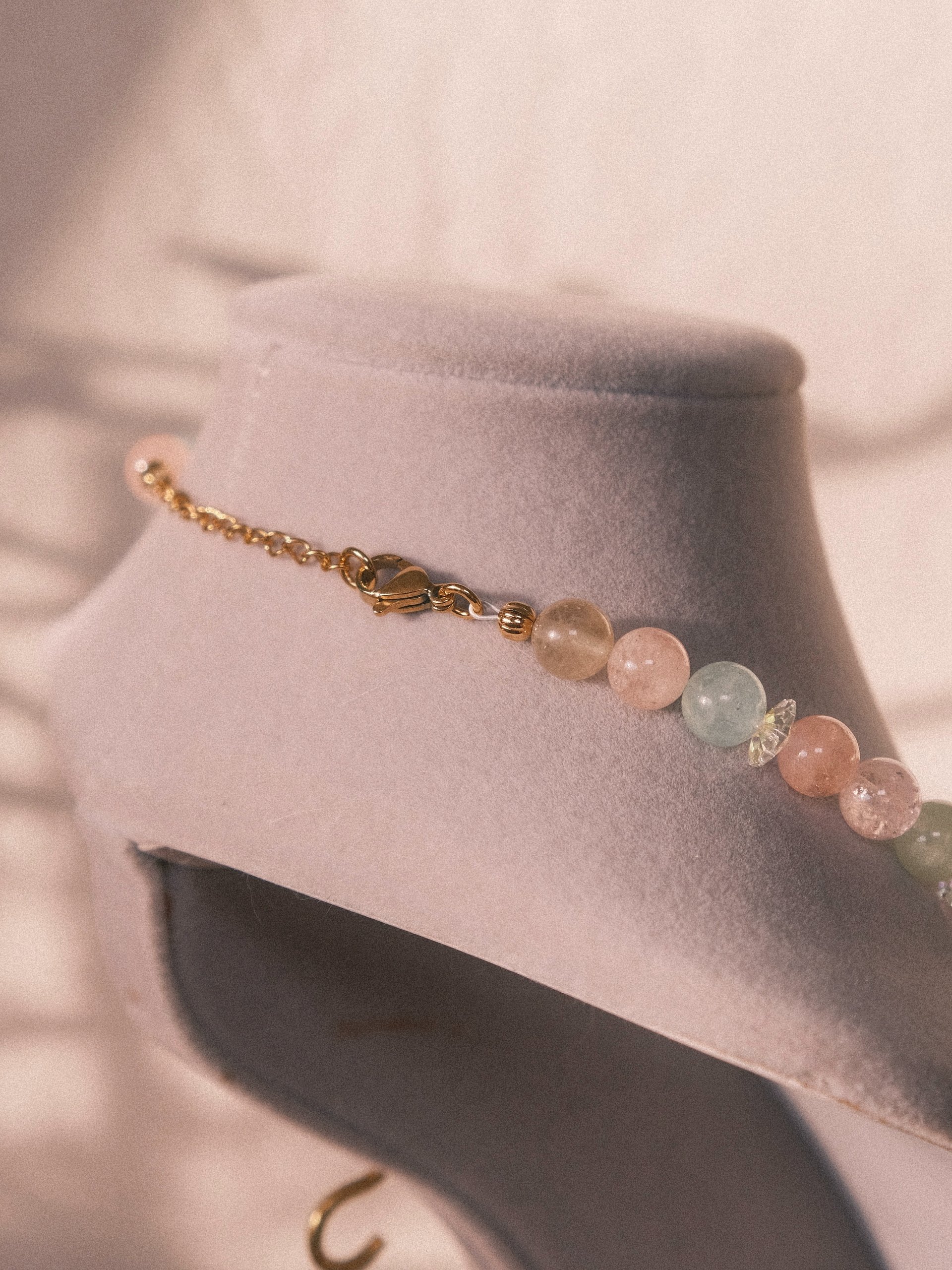 Soft spirit - Aquamarine & morganite necklace product image (6)