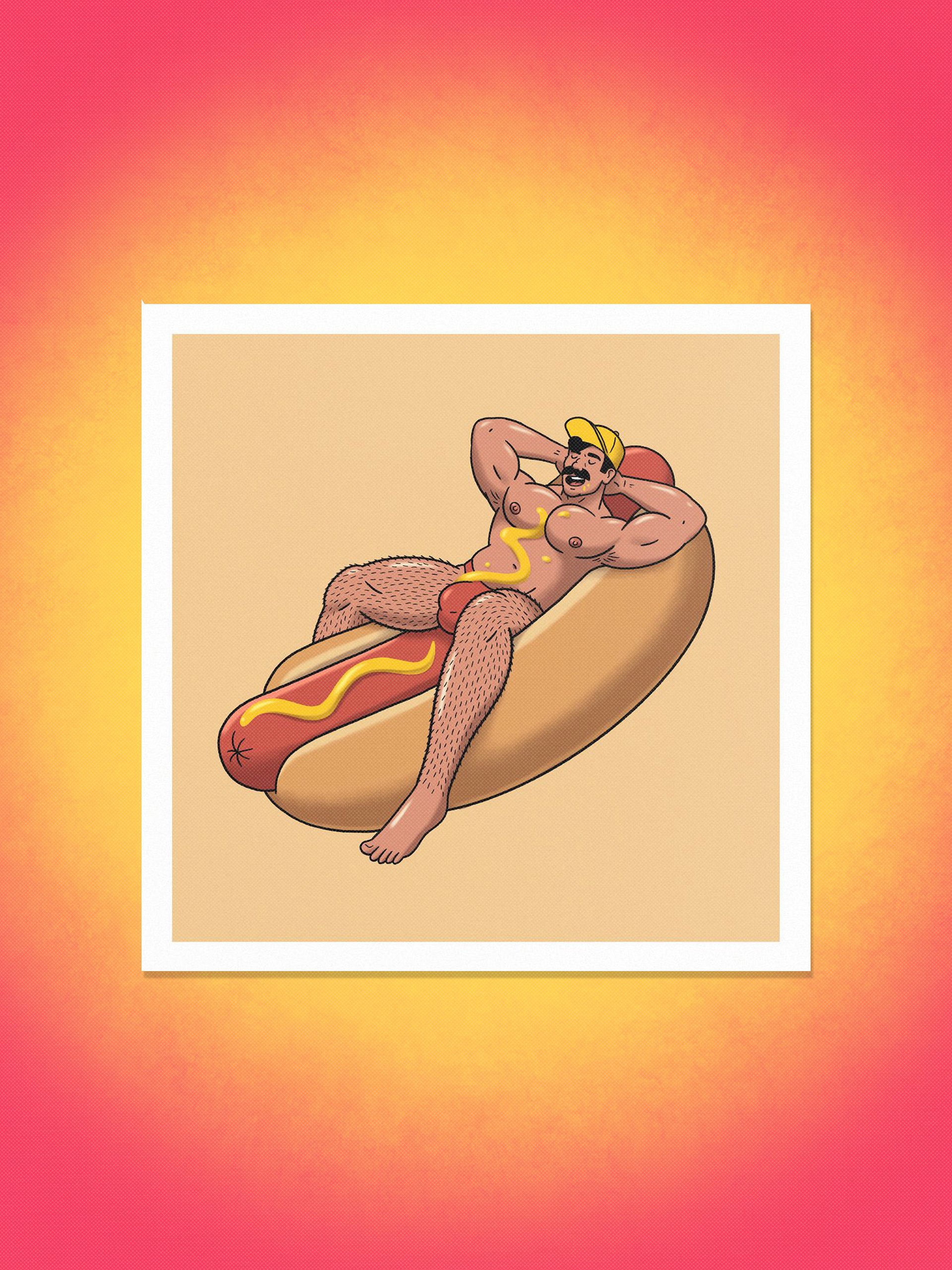 Hot Dog 10x10 Print product image (1)