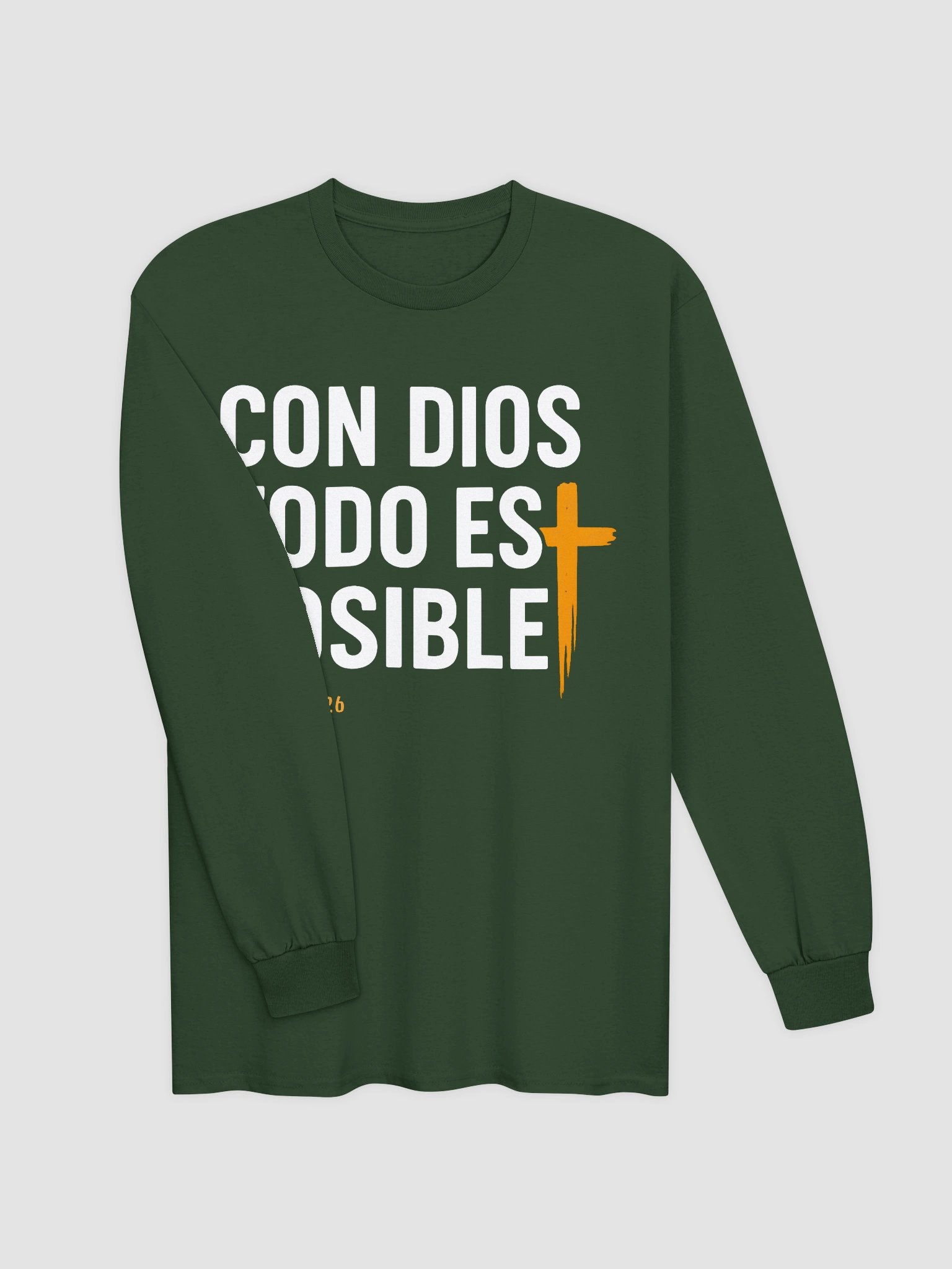 Camiseta Unisex Manga Larga | Con Dios todo es posible product image (3)