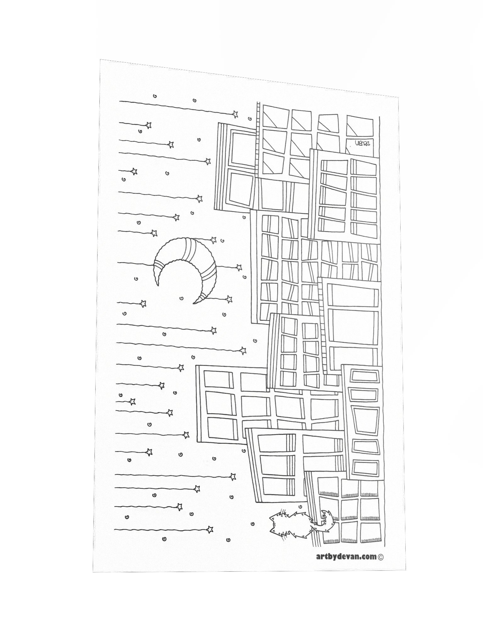 Color Your Own Art: Wonky City product image (2)