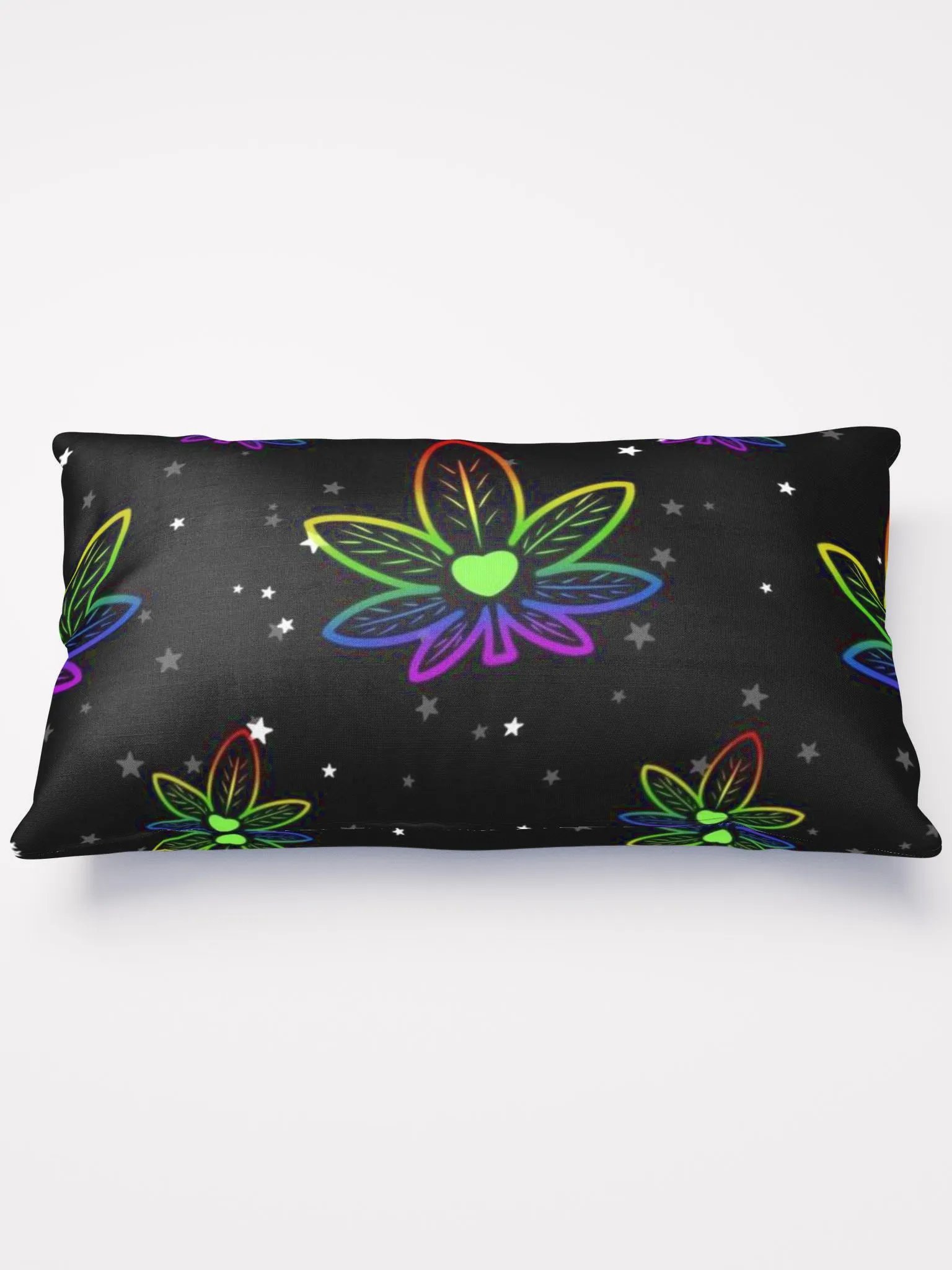All over rainbow leaf pillow product image (1)