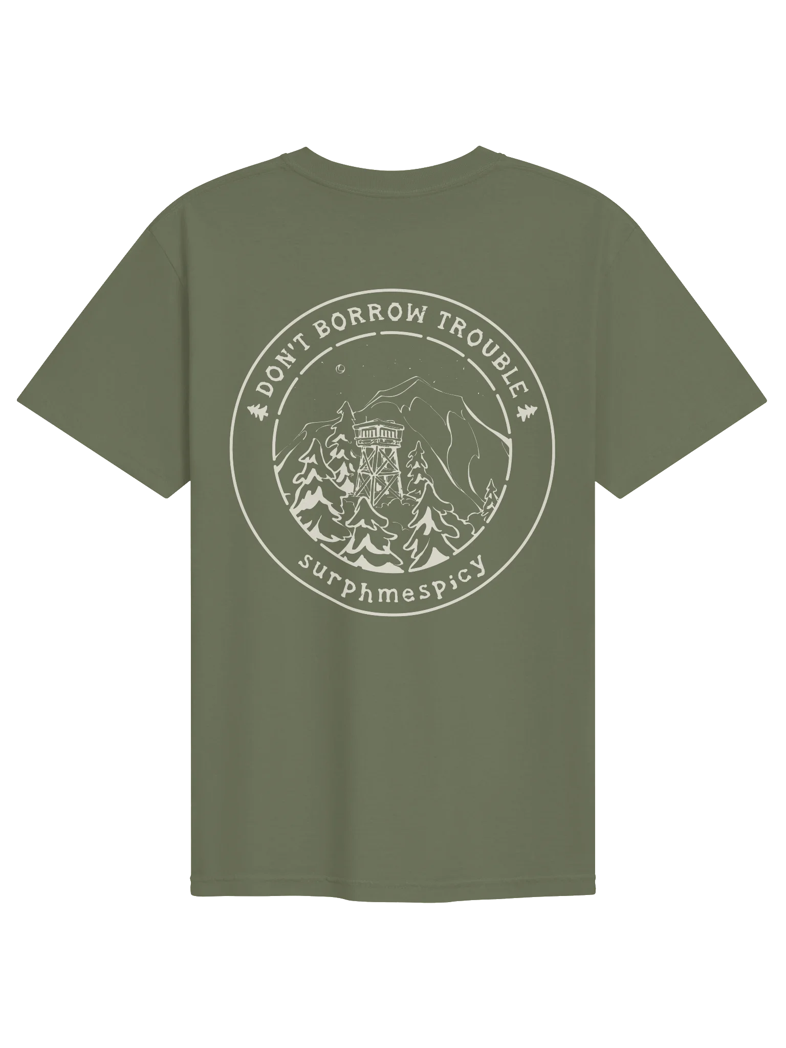 Don't Borrow Trouble White Graphic T-Shirt product image (2)