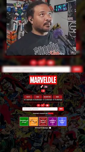 Comic Book Marveldle for Sep 25!! I haven't thought of this character in AGES. Also.... STUPID triple types.... lol #comic #m...