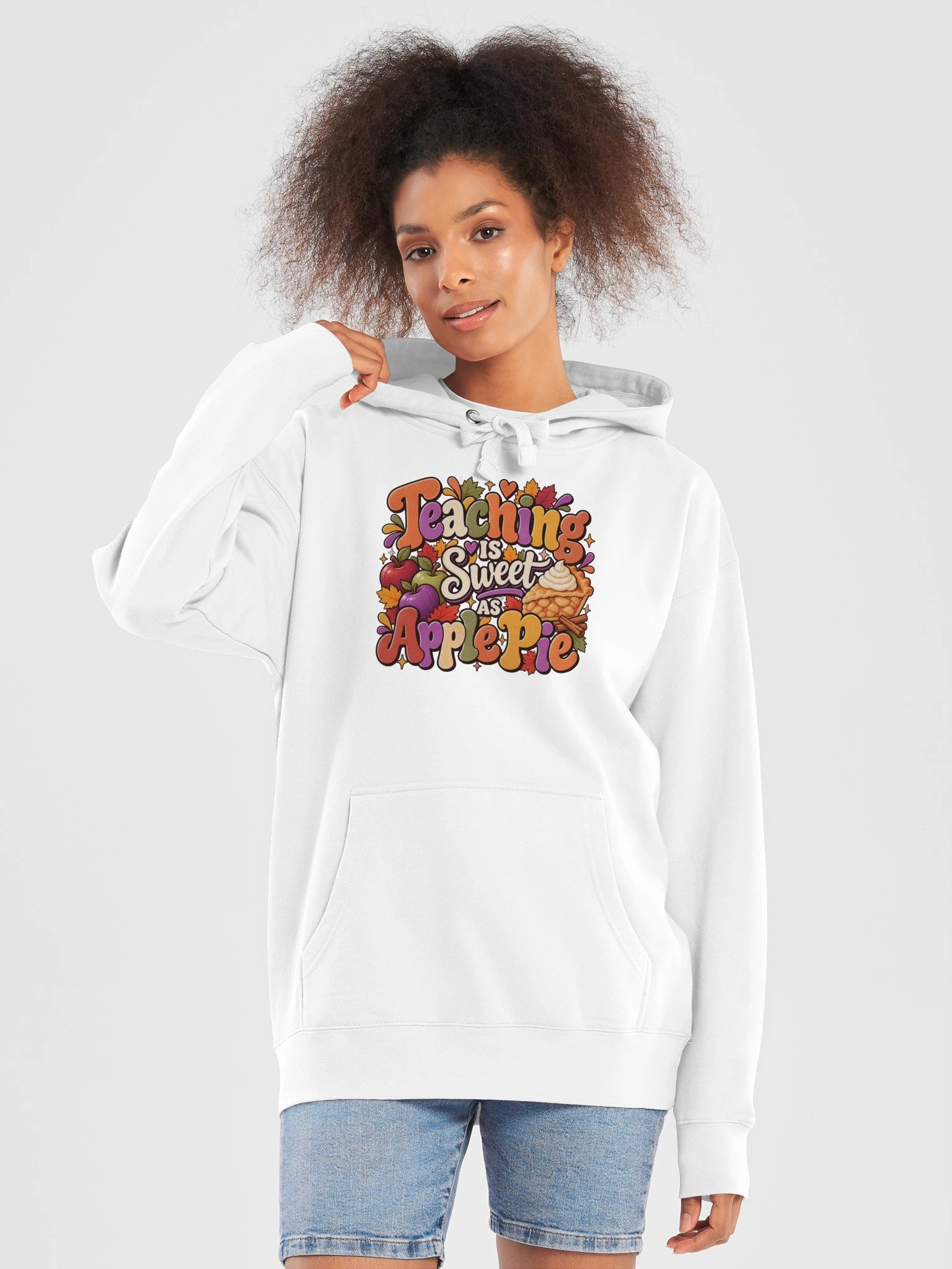 Teaching Is Sweet as Apple Pie Hoodie product image (17)